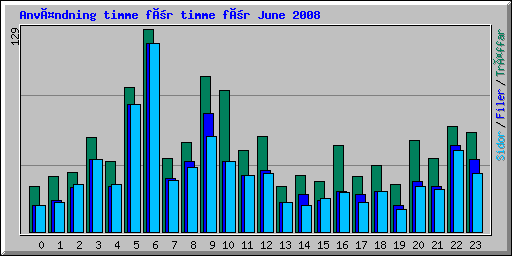 Användning timme för timme för June 2008
