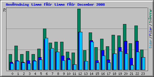 Användning timme för timme för December 2008