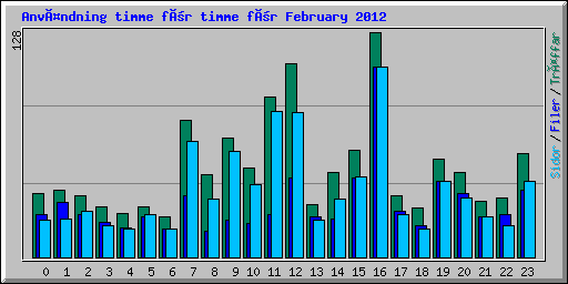 Användning timme för timme för February 2012
