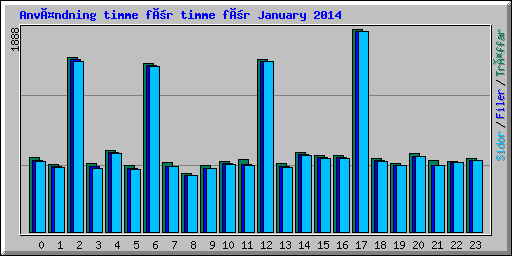 Användning timme för timme för January 2014