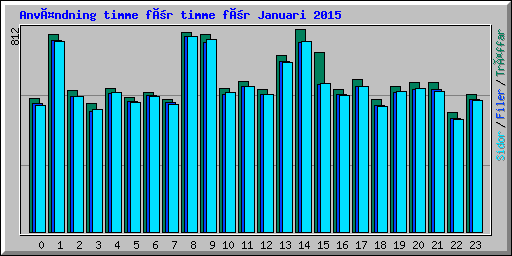 Användning timme för timme för Januari 2015
